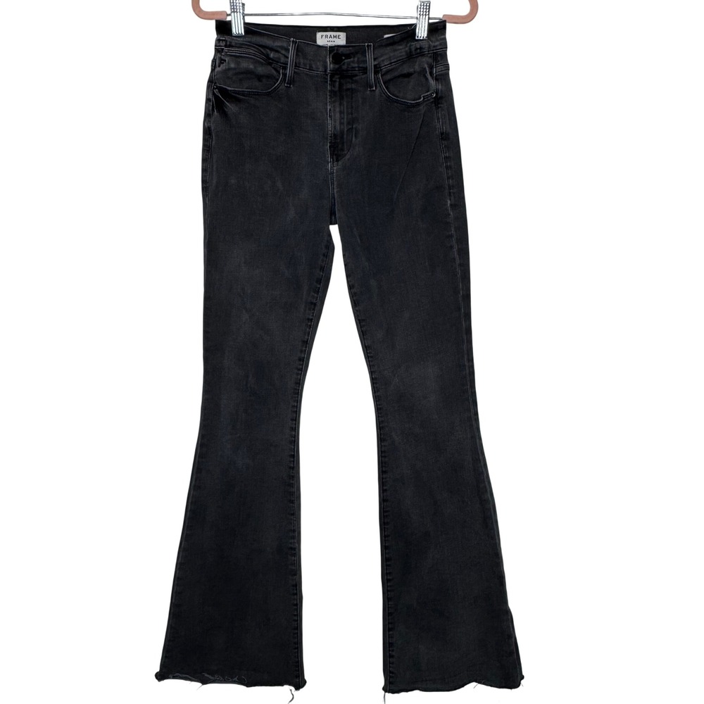 Frame Le High Flare‎ Charcoal Gray Jeans Size 26